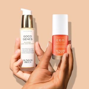 NEW in Box Set - Sunday Riley Duo - full size Good Genes & travel size CEO Vit C